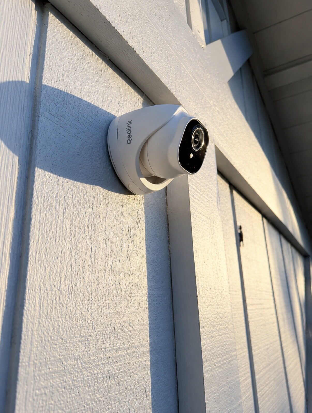 Close-up of a completed camera install