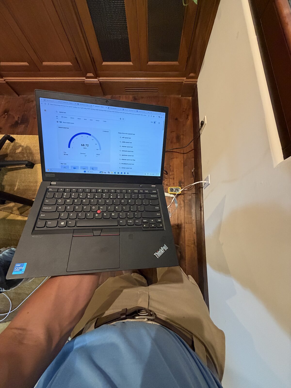 Verifying internet speeds after a network install