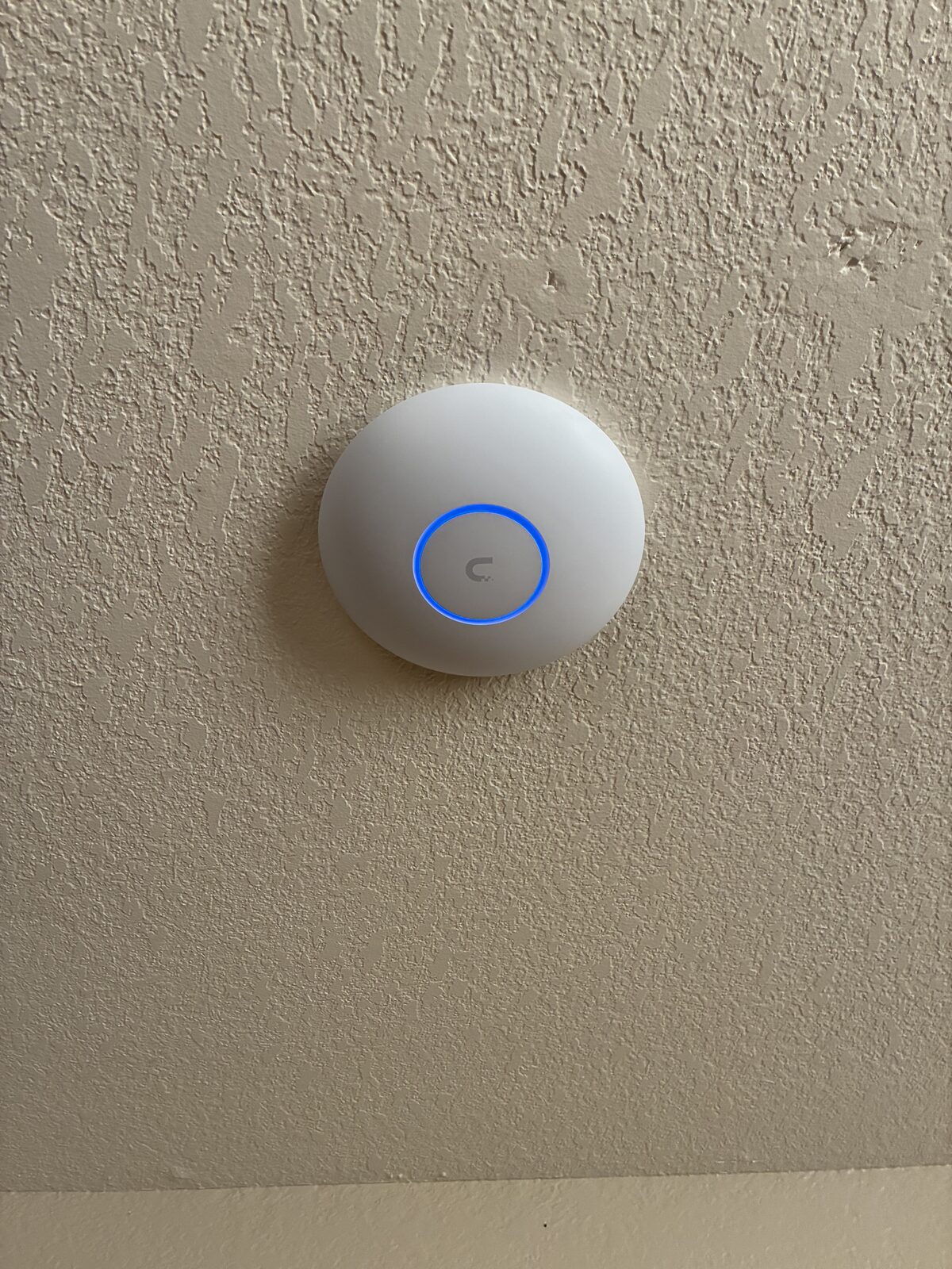 Ceiling-mounted UniFi access point